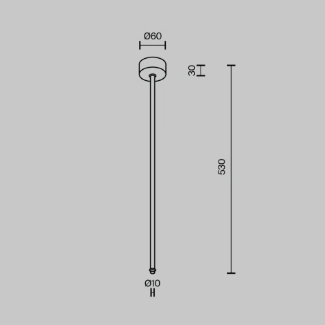 Подвес на жестком основании с потолочной чашей для системы Shelf Maytoni Accessories for system Shelf CA030C-SL-L500-B