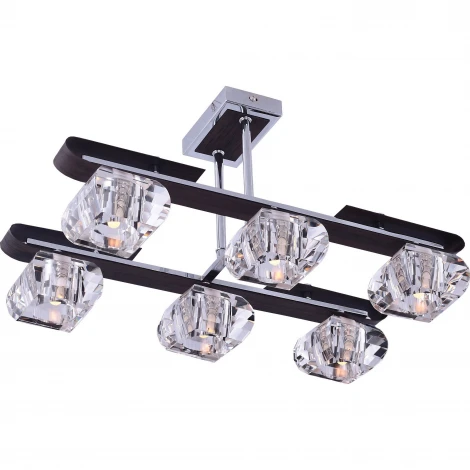 Потолочная люстра N-Light 6001 6001-6P chrome + wengue