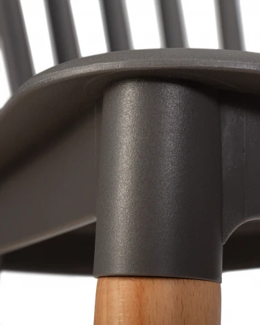 Стул обеденный THEO (ножки светлый бук, цвет темно-серый (GR-04))