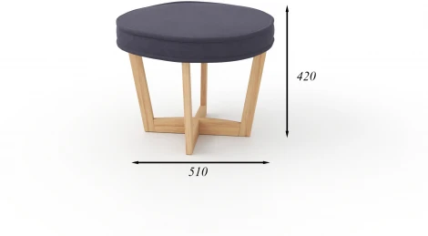 Пуф Arsko Вильсон фиолетовый велюр