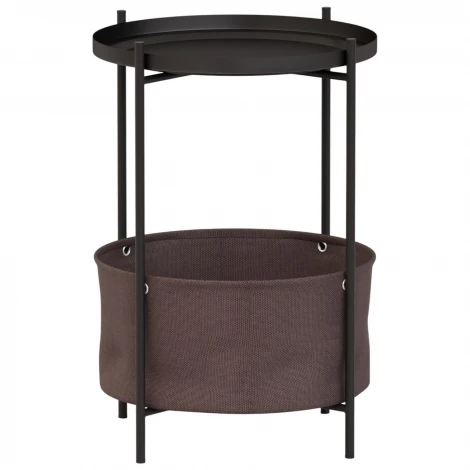 Стол журнальный Элдей рогожка коричневый/черный Mebelik 009759