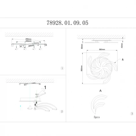 Потолочная люстра Wedo Light Palau 78928.01.09.05