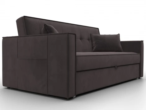 Диван прямой Лига-104 (160) (ЛДСП,Брус,Фанера,Велюр/Коричневый) Лига Диванов 134888