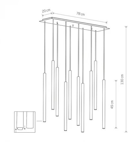Подвесной светильник Nowodvorski Laser 490 Multicolour 10705 (220V, на проводе)