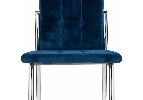 Обеденный стул на металлокаркасе Woodville Farini dark blue 11843