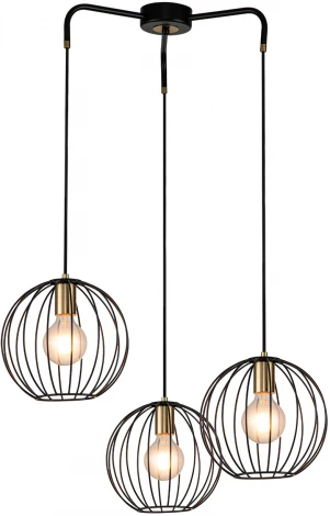 Подвесной светильник Quebec 10176/3S E27*60W Black/Brass