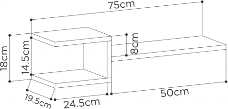 Полка прямая LEVE FORK SHELF SET