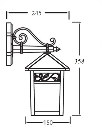 Настенный фонарь уличный Oasis Light KRAKOV 2 87302A/02 Gb (220V, фонарь, IP44)
