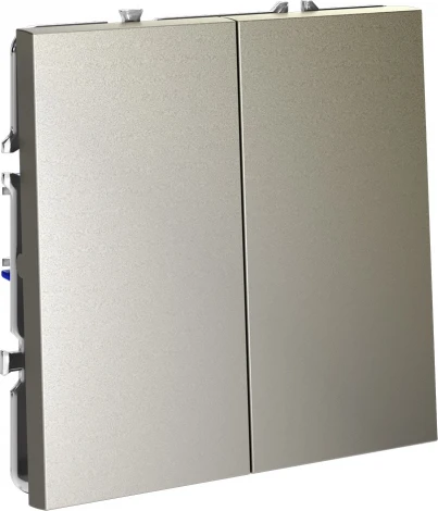 Проходной переключатель двухклавишный (шелк) Voltum S70 VLS020304