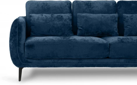 Диван Amsterdam трехместный ОГОГО (арт.786601), (Ткань,Велюр/Синий)
