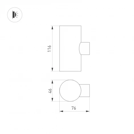 Архитектурная подсветка Arlight LGD-RAY-WALL 033306 (LED, 220V, круглые, IP65)