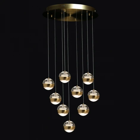 Подвесной светильник DeMarkt Капелия 730010809 (LED, 220V, пульт управления, на проводе, шарики)