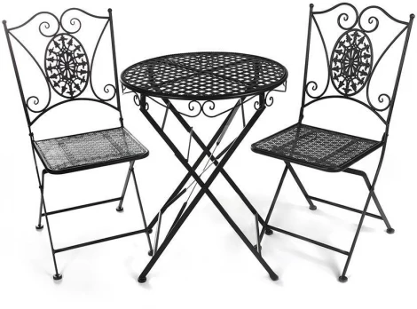 Стол Secret De Maison Patio стальной сплав, 60Dх70см, черный Tetchair 9967