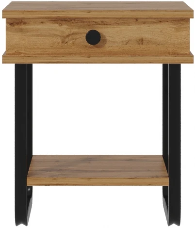 Тумба прикроватная ГРЕТА ММД 205 чёрный/дуб вотан, Форвард