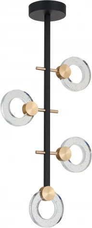 Потолочная люстра на штанге Simple Story 1086 1086-LED16CL (220V, хрусталь, кольцо)