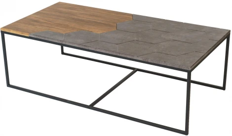 Стол журнальный Калифорния Китч дуб американский/серый бетон от фабрики Калифорния