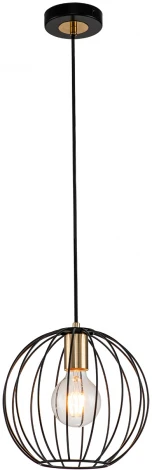 Подвесной светильник Quebec 10176/1S E27*60W Black/Brass (220V, на проводе, шар)