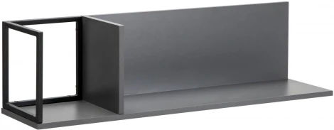 Полка навесная CITY графит R-Home арт.401058101h