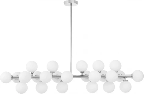 Потолочная люстра на штанге Lumina Deco Marsiada LDP 6033-24 CHR (220V, шарики, молекулы)