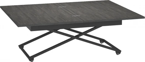 Стол универсальный трансформируемый Калифорния АНДРЭ Loft ЛДСП Интра/Черный