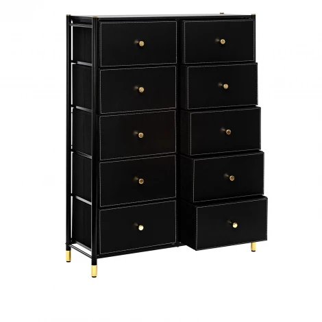 Комод Leset Нирита/Хайди, 10 ящиков, Черный