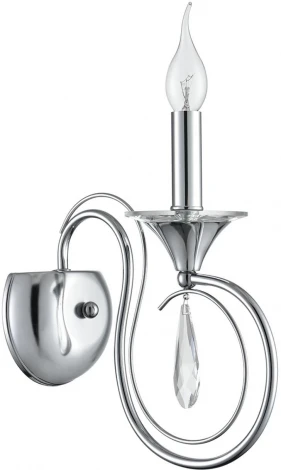 Бра Lumion Laoka 8032/1W металл/хрусталь, хром/прозрачный E14 1*40W 220V (подвески, подсвечник, свеча)