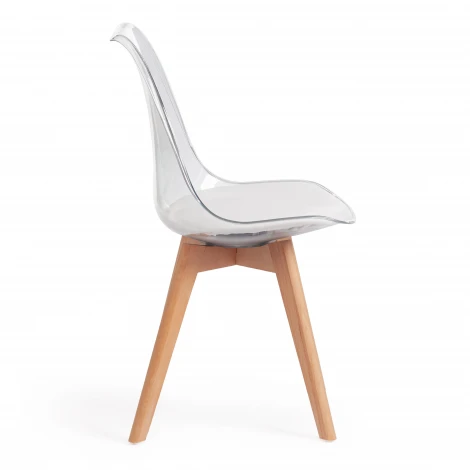 Стул TULIP (mod. 73) желтый (дерево/пластик/ПУ)