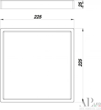 Точечный светильник накладной APL LED Ingrid 3322.LDF2004M/18W/6K (220V, IP40)