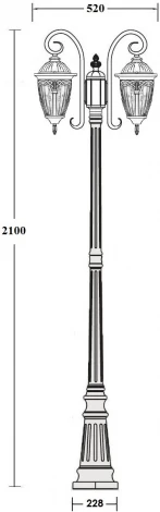 Наземный фонарь IP44 Oasis Light FES 86309A 18 Bl (220V, фонарь)