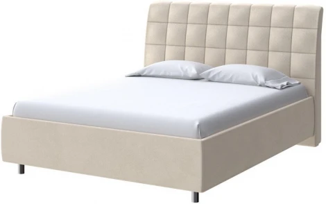 PROxSON Кровать Volumo без основания (Ткань: Велюр Ultra Песочный) 160x200