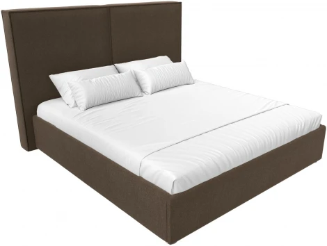 Кровать интерьерная Аура 200 (Коричневый/Рогожка) Лига Диванов арт.120570