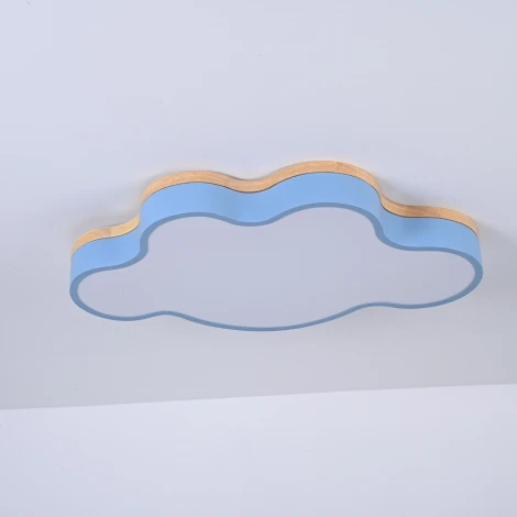 Потолочный светильник Wi-Fi Cloud Eco D63 Blue By ImperiumLoft Cloud-Eco01 (для детской, LED, 220V, голосовое управление, умный дом - Алиса, тучи)