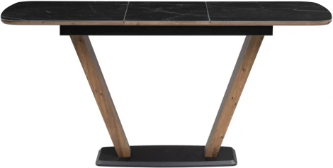 Стол на тумбе Woodville Петир 120х80х75 черный мрамор / орех / черный 532377