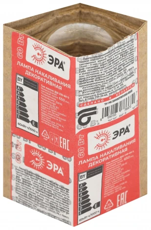 Лампочка накаливания E14 40 Вт ЭРА P45 ДШ230-60-1