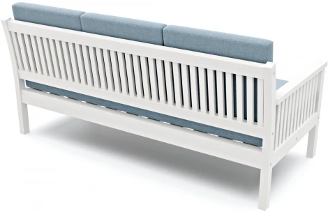 Диван Arsko Норман Б белая эмаль голубая рогожка