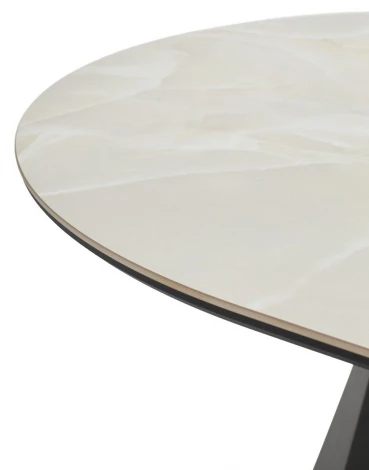 Стол ОРФЕЙ 240 нераскладной цвет ОНИКС (ONYX SABLE PULIDO), керамика / Черный каркас M-City 64718