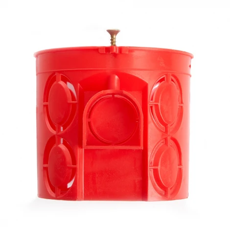 Подрозетник углубленный с кабель-каналом (красный) Stekker 49002