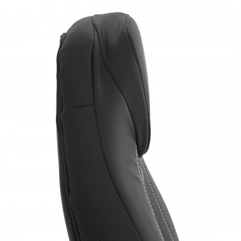 Кресло Босс Люкс/Boss Lux (26) хром Экокожа LUX Classic 18-22, черный Tetchair 25932