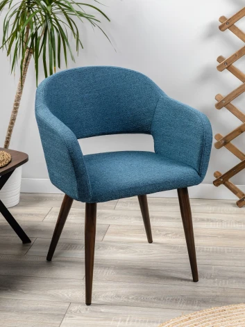 Стул R-Home Oscar Сканди Блю Арт Темный Орех