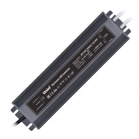 Блок питания ультратонкий 200Вт Uniel UET-VAF-200A67 12V IP67 2 выхода