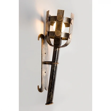 Настенный фонарь уличный Русские фонари Delia 270-12/bc (220V, ковка, факел)