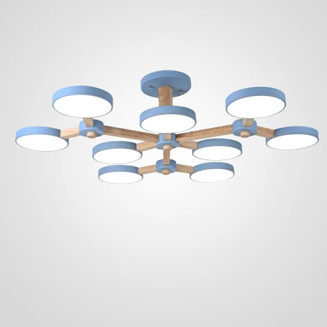 Потолочная люстра на штанге LED TURNA Голубой ImperiumLoft Turna-X01 (178302-26, Умный дом, WiFi, голосовое управление)