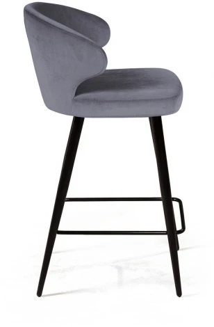 Стул полубарный Richard, бархат серый 27 Top Concept RICHARD 80764
