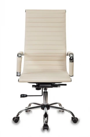 Кресло руководителя Бюрократ CH-883 слоновая кость эко.кожа крестовина металл хром