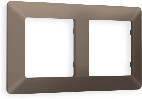 Рамка Ambrella Volt ALFA Line (Темная бронза матовый) 2-ая AF110632