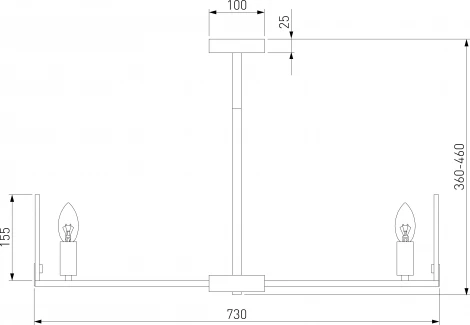 Потолочная люстра Wi-Fi на штанге Eurosvet Marble 60158/7 латунь (220V, управление смартфоном, голосовое управление, умный дом - Minimir Home, Алиса, Маруся, Салют)