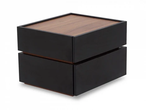Тумба прикроватная Licata ОГОГО 717120 (черный, орех дижон)