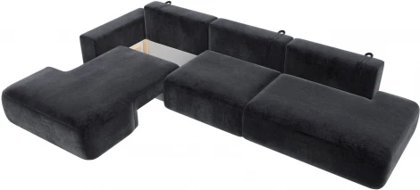 Диван угловой Лига-036 НПБ Модерн Лонг левый угол Лига Диванов (Велюр) арт.127763L