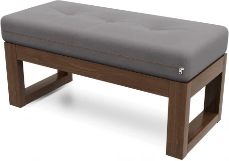 Банкетка Arsko Амбер орех серый велюр