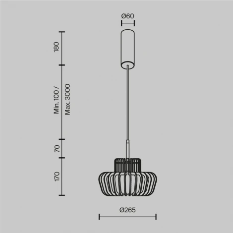 Подвесной светильник LED Maytoni MOD465PL-L12BK2